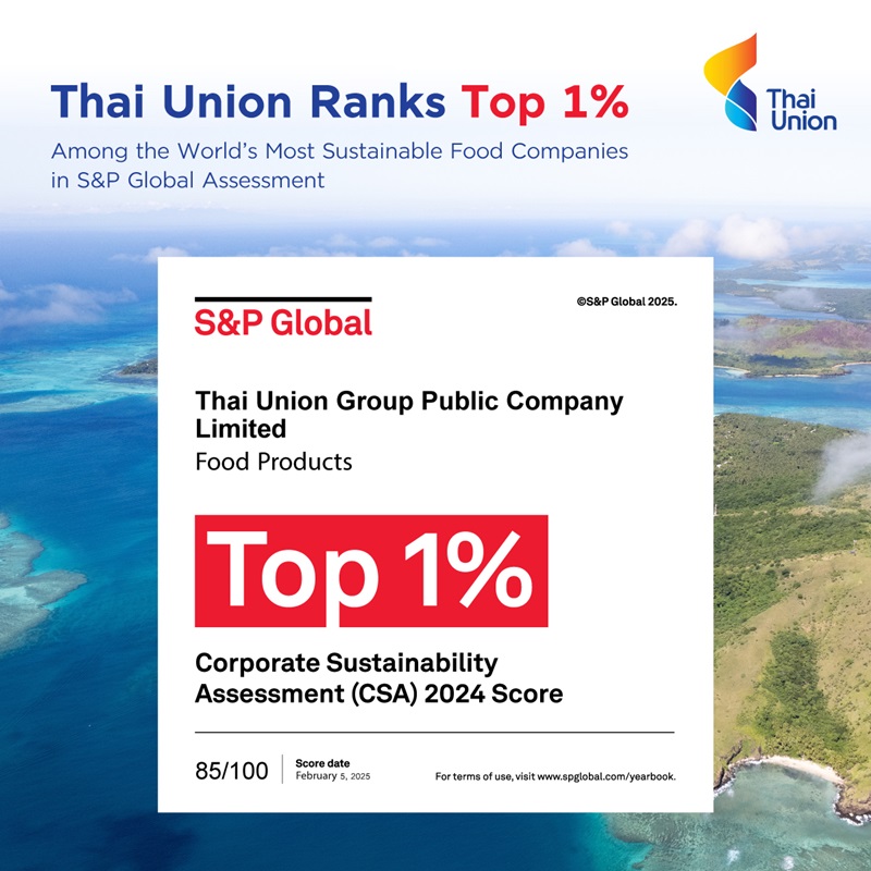 Thai Union Ranks Top 1%